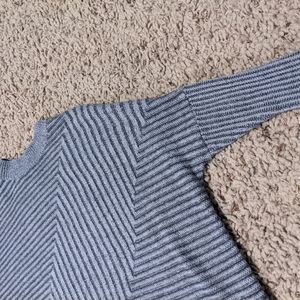 AB Studio Loose Fit 3/4 Sleeve Pullover Sweater